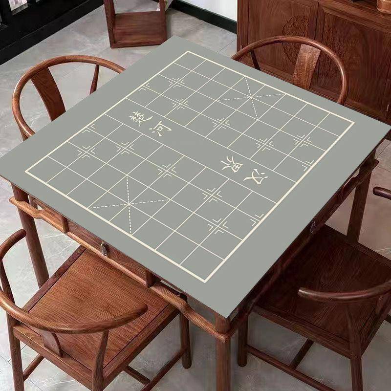 chess mat (slight gray) 70 x 70 cm (silver) within 6 cm