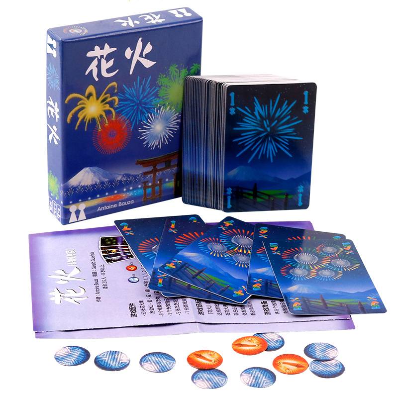 Huahuo luxury version board game card 2-5 people cooperate with color storm icing on the cake Hanabi children's game