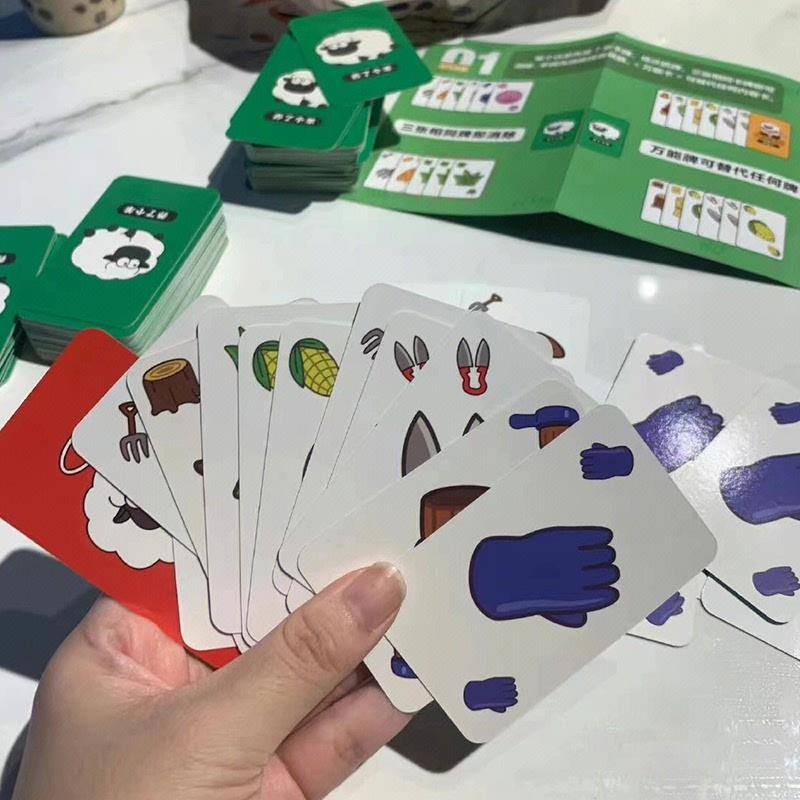 Sheep has a sheep poker card board game card card card Mahjong sticker, toys chess and card, Mahjong disappear and music peripheral stickers