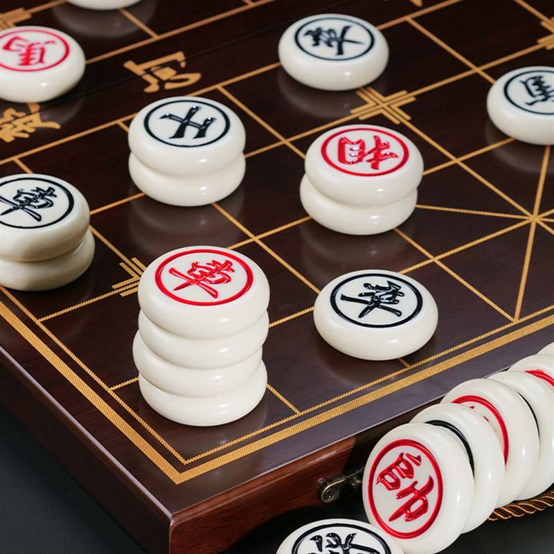 Jade chess Chinese chess a full set of gifts with chessboards with large pieces like a chessboard full set of chessboard table soft cloth and rubber cards