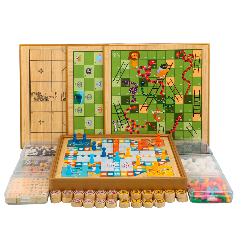 Wuzi Chess Flying Chess Play, Snake, Battle Beast, Multifunctional Chess Board, Chess Board Children's Puzzle Toys
