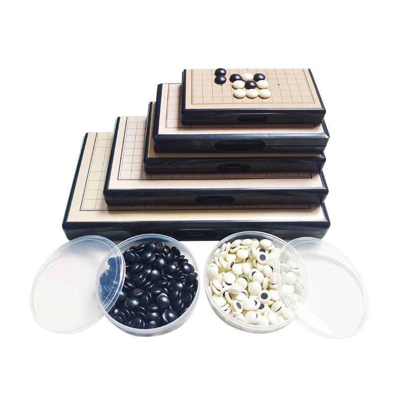 Student magnetic Go, Wuzi Chess Magnet Black and White Black Big Folding Chessboard Portable Winzi Children's Puzzle