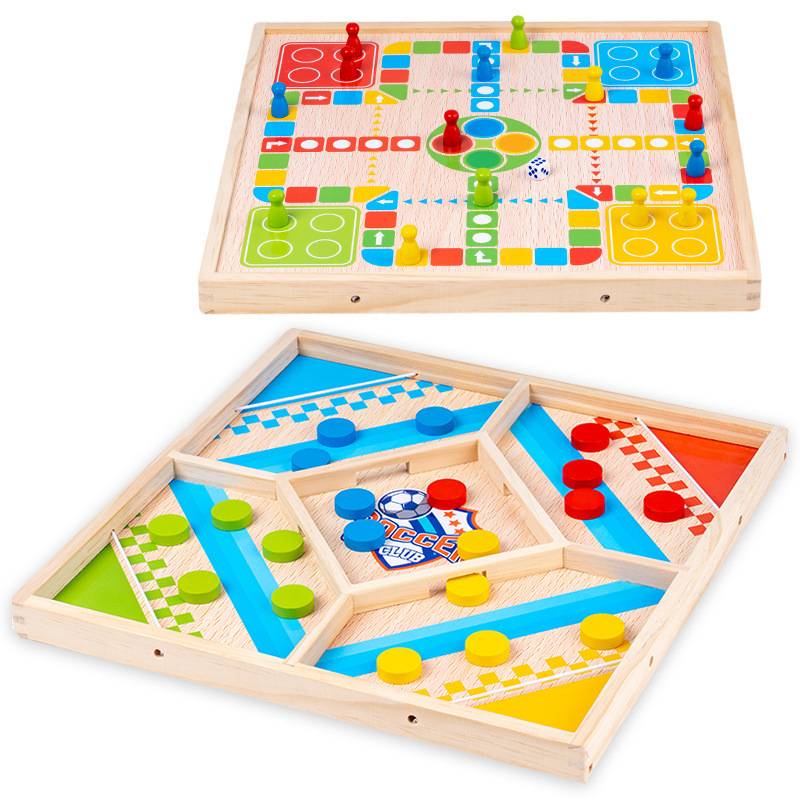 Explosion children's board games Parent -child interactive game wooden toys multi -function flying chess multiplayer battle bombs fighting chess