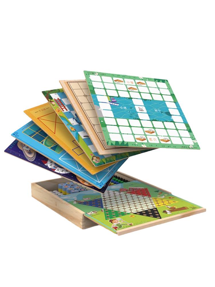 Flying chess multifunctional chessboard, five -son chess chess chess, chess children's puzzle boys chess, puzzle toys