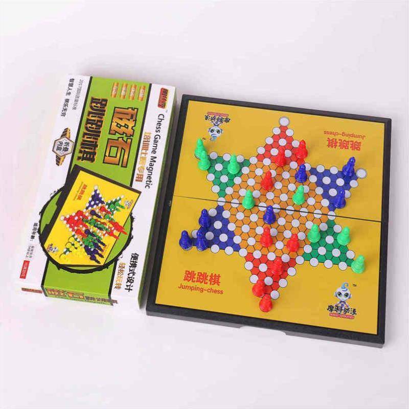 Game chess folding against China Functional Five Son Chess Board Primary School Study Chess Portable Portable Large Puzzle