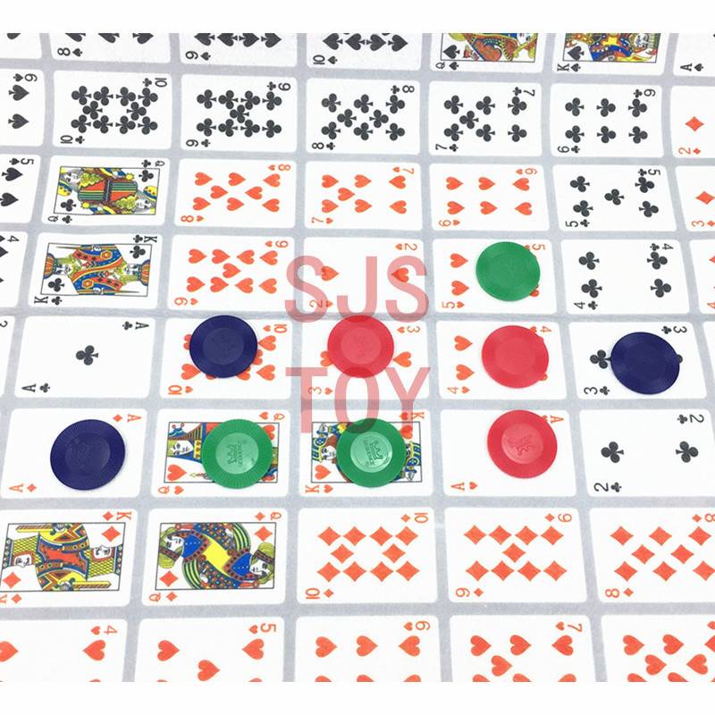 Foreign explosive English sequence game chess 70*80cm poker pads big carpet chess and card multiplayer party board games