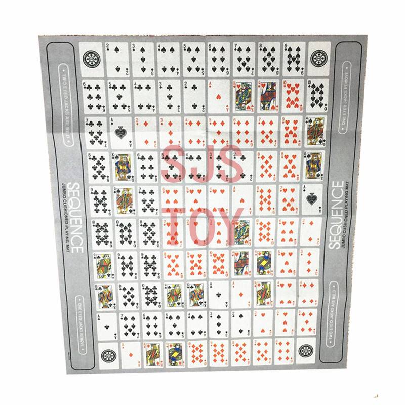 Foreign explosive English sequence game chess 70*80cm poker pads big carpet chess and card multiplayer party board games