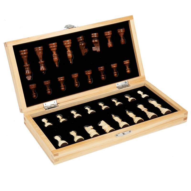 Cross-border wooden chess chess game folds chess chess chess game board toys
