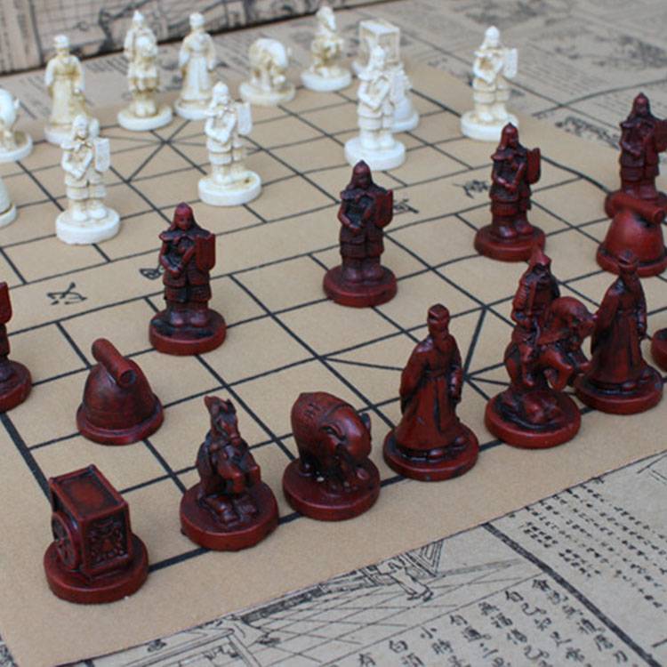 3D three -dimensional Chinese chess and terracotta warriors and horses, chess pieces, students adult parent -child collection gift Chinese chess set