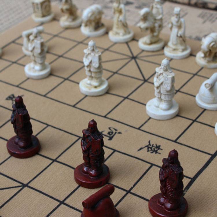 3D three -dimensional Chinese chess and terracotta warriors and horses, chess pieces, students adult parent -child collection gift Chinese chess set