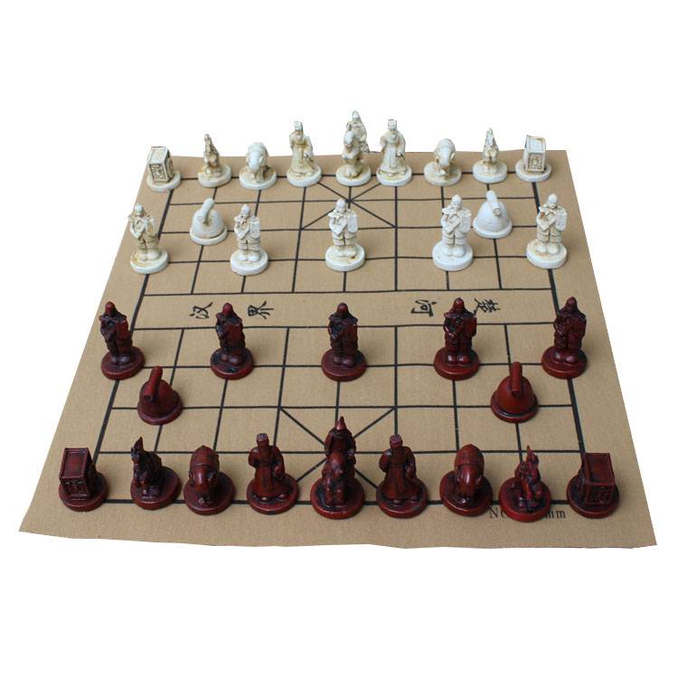 3D three -dimensional Chinese chess and terracotta warriors and horses, chess pieces, students adult parent -child collection gift Chinese chess set