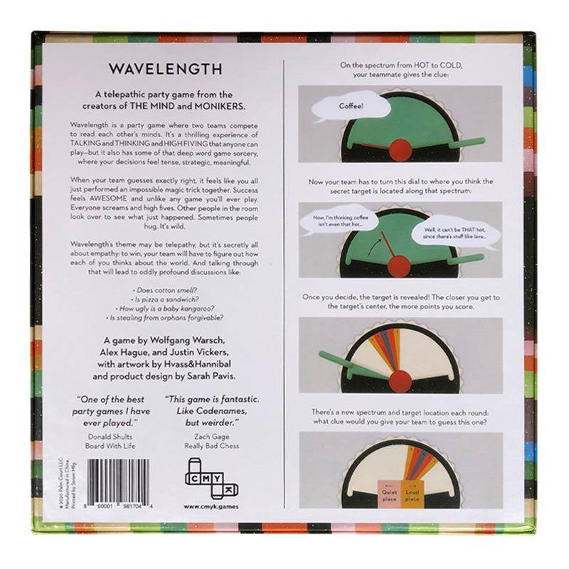 Hot -selling English board game Wavelength wavelength wavelength radio wave synchronous children's adult chess and card game