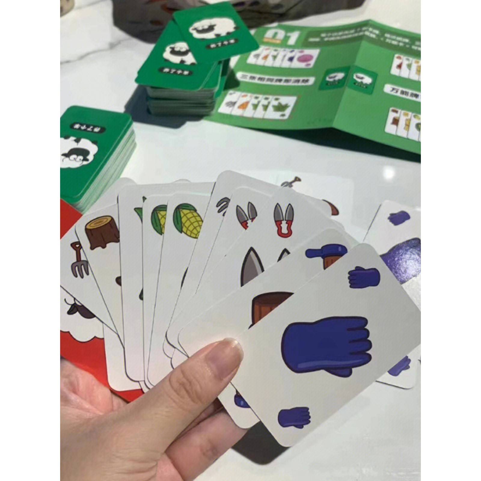 Sheep has a sheep poker card board game card card card Mahjong sticker, toys chess and card, Mahjong disappear and music peripheral stickers