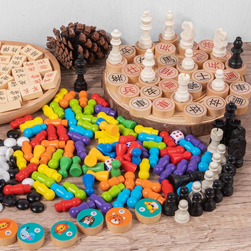 Flying Chess Children Five Chess Chess Toys Multi-Function Chess Boarding of Chessing Tables and Table Tourists