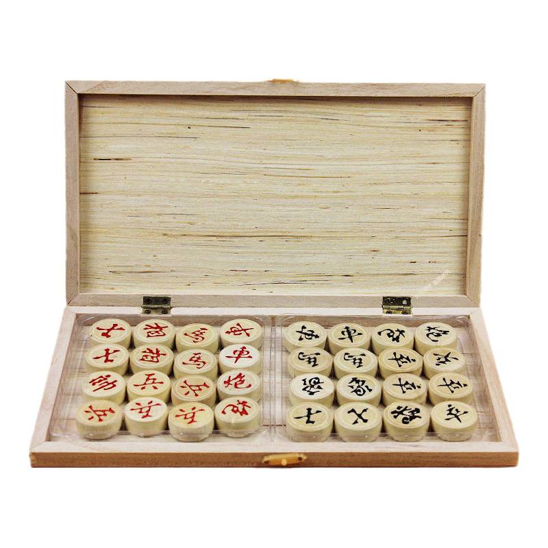 Chinese chess solid wood special adult elementary school children, chess board wooden box set to send chess book training