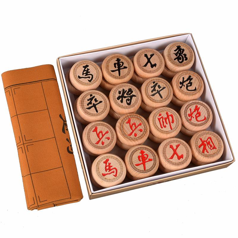 Chinese chess solid wood set large double -sided chess adult folding chessboard student wooden competition training home