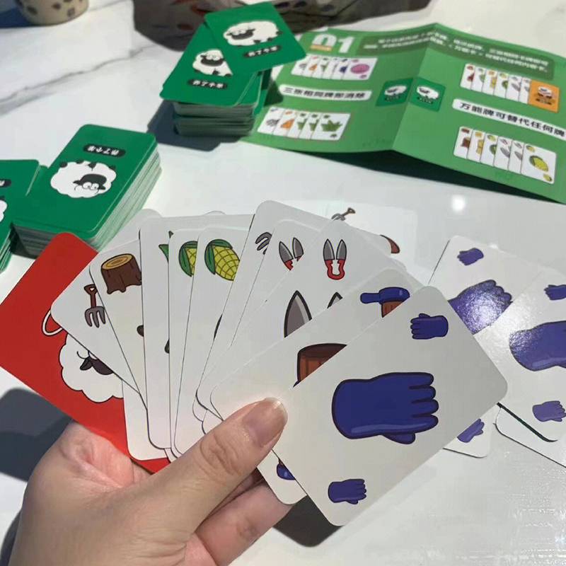 Sheep has a sheep poker card board game card card card Mahjong sticker, toys chess and card, Mahjong disappear and music peripheral stickers