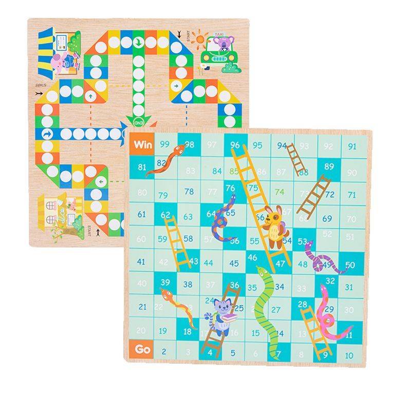 Double-sided single-board chess + snake chess