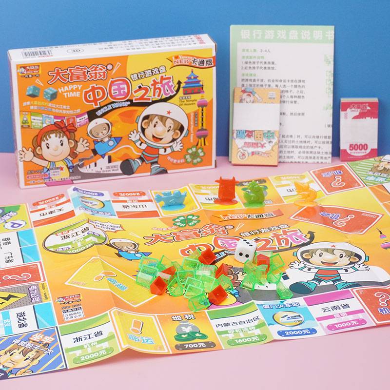 A luxurious version of the World Monopoly Children's Board Board Game in China