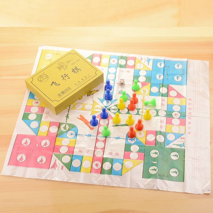 Children's puzzle Wuzi Chess/Flying Chess Children Teaching Black and White Police Parent -Child Game Wooden Box
