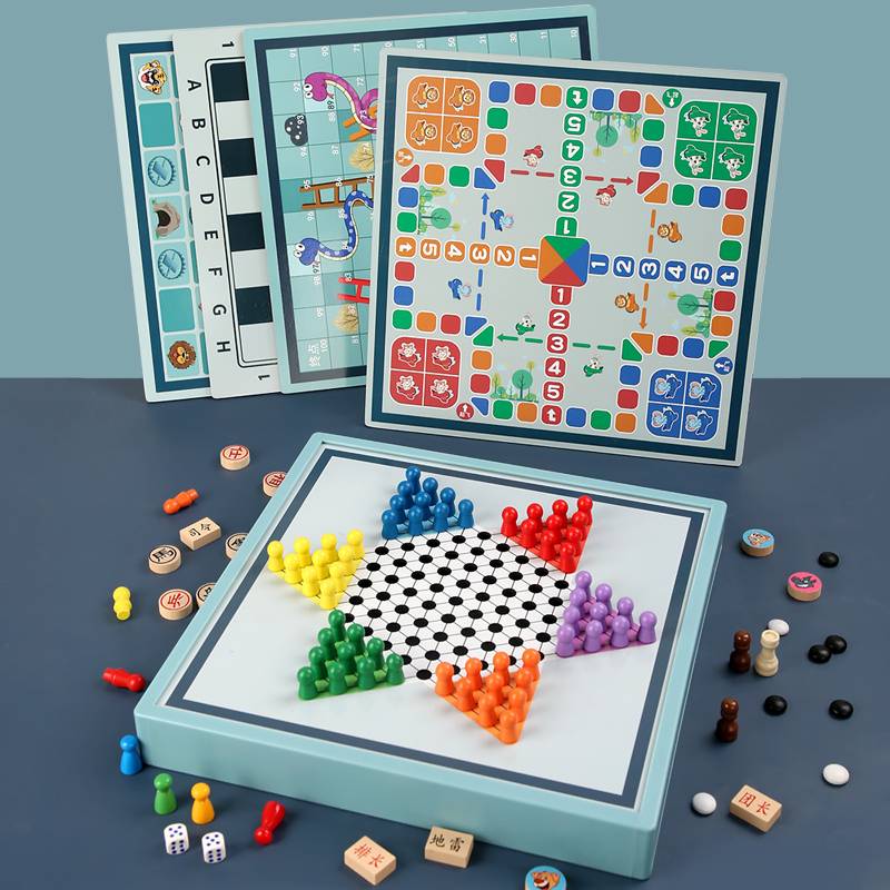 Chess chess Chinese chess, fifth son, chess, chess, chess multifunctional chess children and elementary school students primary school student puzzle toys