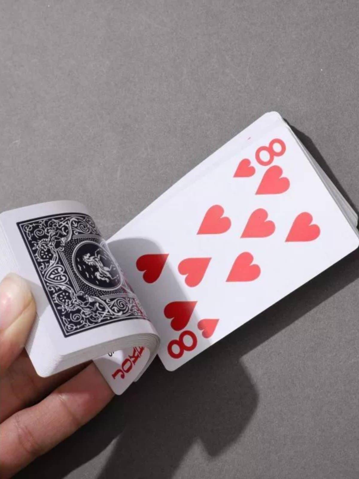A card-maker at the chess room while he drills