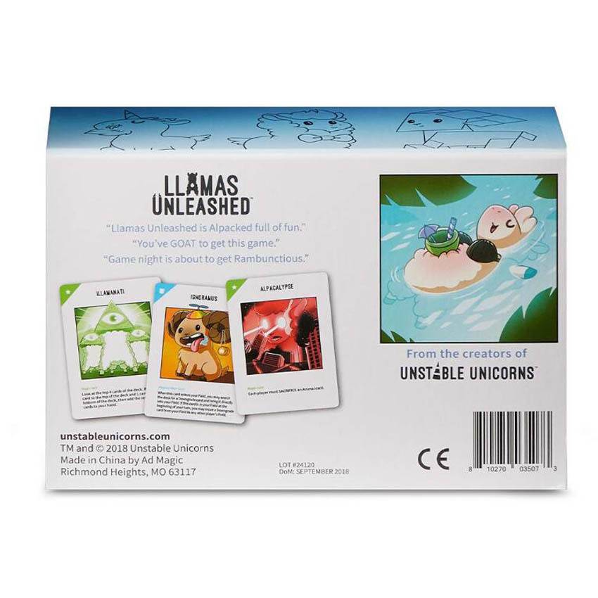 English desk game LLAMAS Unleashed Children Card Card Card Kobe Unstable Unicorns
