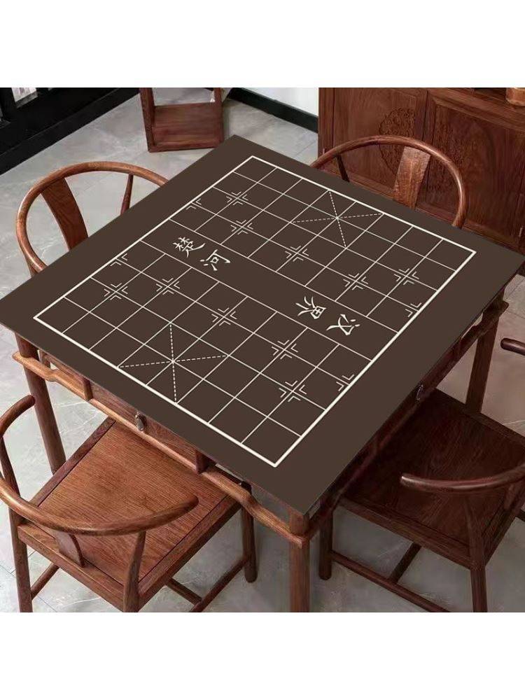 Chess table board large fold does not contain a silhouette-slip-proof square