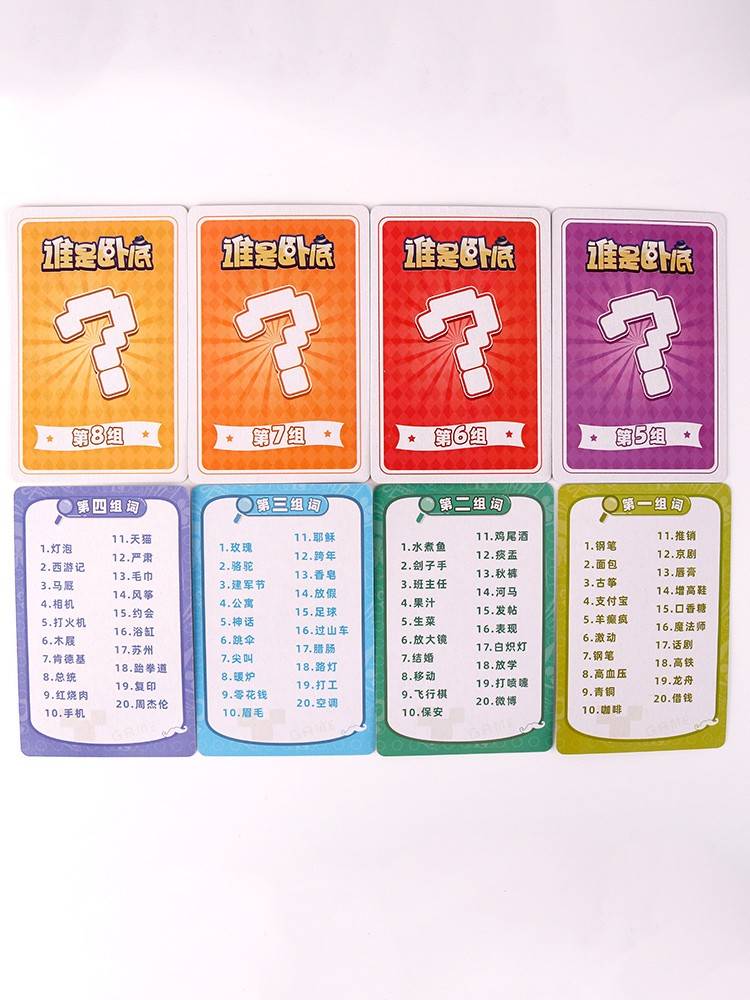 Who is an undercover board game card and a group of funny children's adult family leisure party games