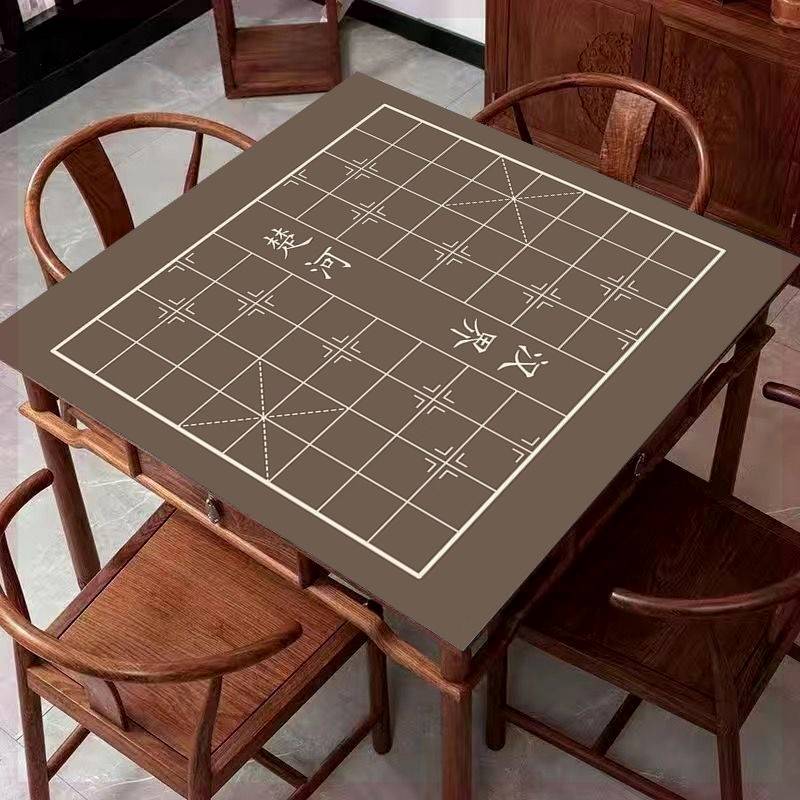 chess mat (khaki) 80 x 80 centimeters (sliding) 8 centimeters