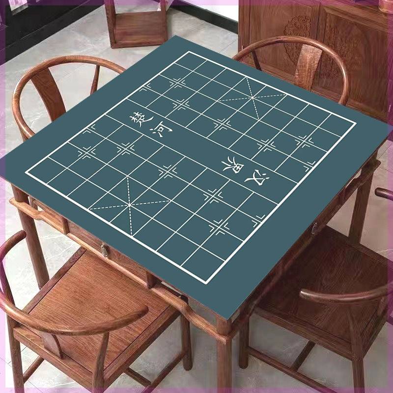 chess mat (black blue) 70 x 70 cm (drink) 6 cm