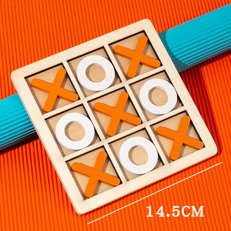 Wooden well chess (orange -white model)