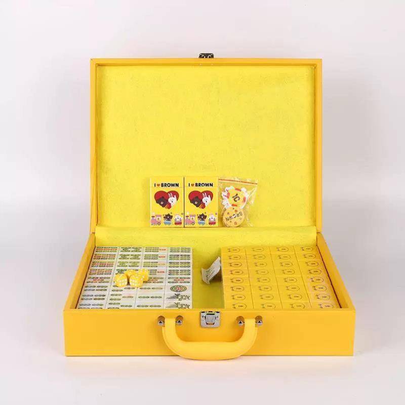 Cartoon home net red yellow hand rubbing Mahjong Bear Mahjong Cute Cute 40/42/44 Sparrow Brand Gift
