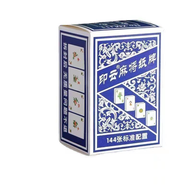 Paper Mahjong 108 waterproof paper, Sichuan sparrow poker card 144 outdoor dedicated thickness, silent, silent Park Kek
