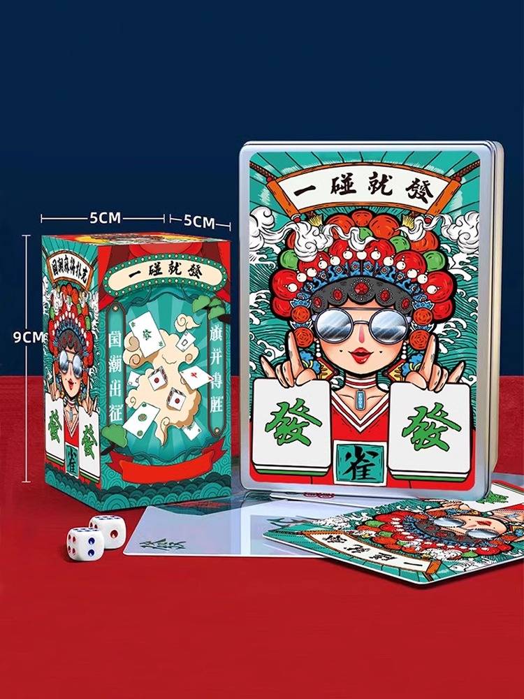 Cards Mahjong Poker Waterproof Special Portable Furnishing Thicked Fruits Plastic Durable Paper Paper Mahjong