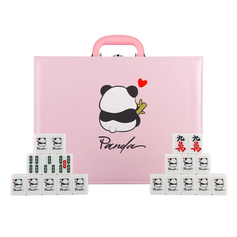 Home Cute Cartoon Mahjong White Panda Hand rubbing Mahjong 40/42/44 Mahjong Creative Monument