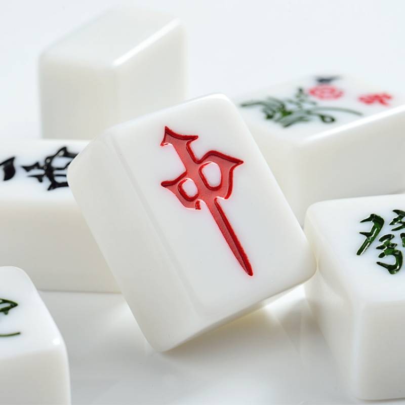 Furnishing hand -rubbed Mahjong brand with single with one single with one single one mahjong jade color white mahjong single
