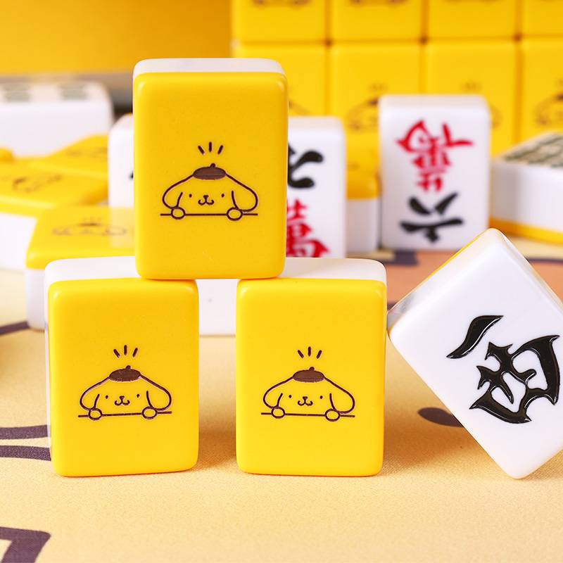 Pudding Dog Mahjong Brand Family Rubbing Cartoon Mahjong Dormitory Mahjong Pattern No. 42 custom machines for Mahjong