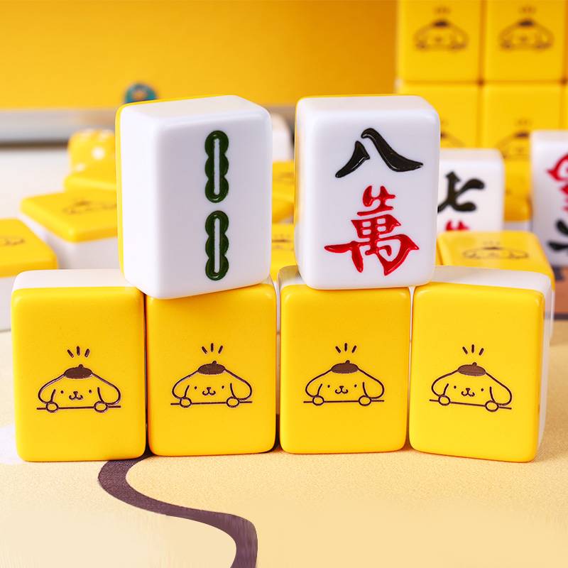 Pudding Dog Mahjong Brand Family Rubbing Cartoon Mahjong Dormitory Mahjong Pattern No. 42 custom machines for Mahjong