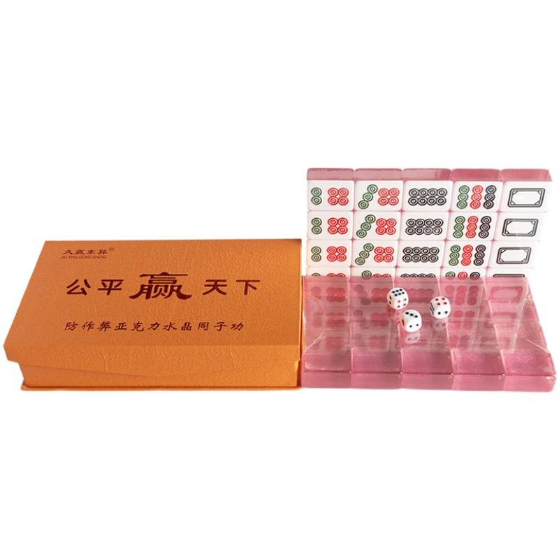 Tm Tingzi 37 Bill Fighting Two Eight Bar Bar Bulls Nine Mahjong Anti -cheating Acrylic Crystal Transparent Happy New Year Brand