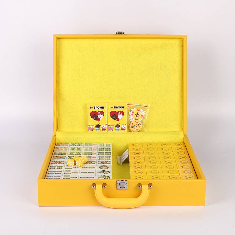 Cartoon home net red yellow hand rubbing Mahjong Bear Mahjong Cute Cute 40/42/44 Sparrow Brand Gift