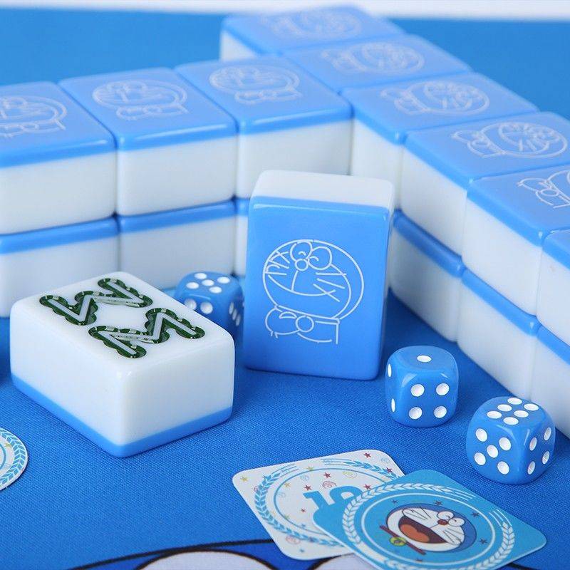 Family hand rubbing Mahjong brand cute Ding Ding Cat Net Red Blue Fat Small Middle Cartoon Mahjong Brand Personal Customization