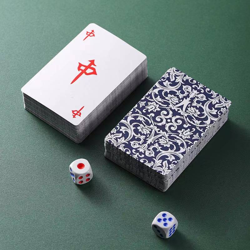 Paper mahjong special poker cards 108 cards 136/144 Zhangjia family thick plastic waterproof mahjong card portable