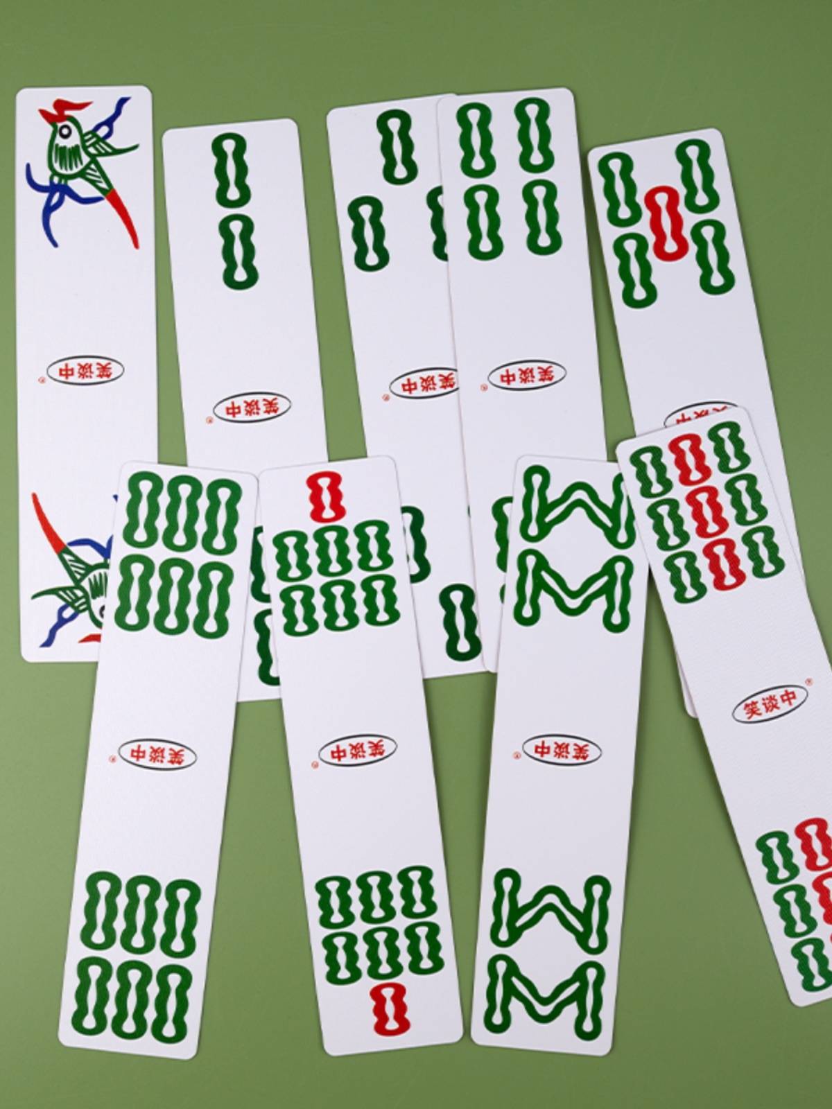 LONG STRIPS OF PLASTIC MAHJONG PVC RED CARD MAHJONG PLUS 12 PORTABLE, SILENT, WATERPROOF GRINDING