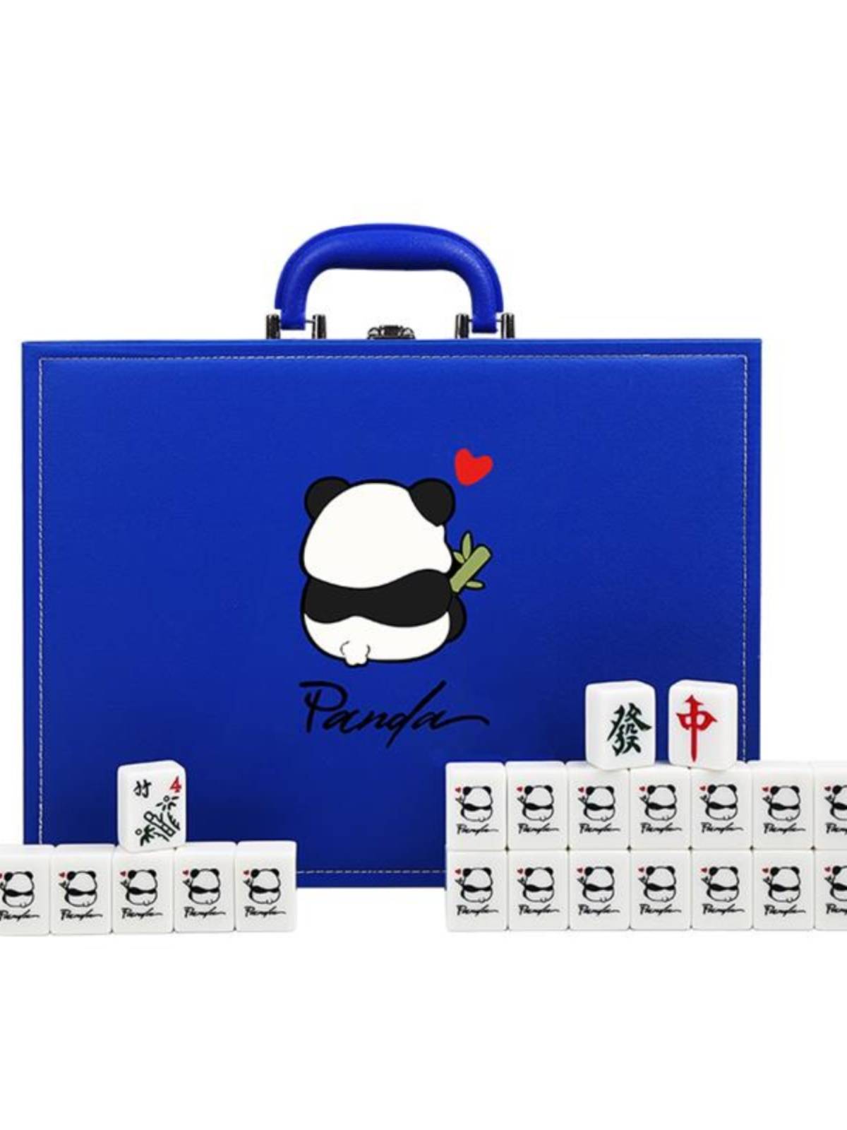 mahjong's hand is customised with a mahjong-yu with a white, cute, red, big panda, 40/42/44
