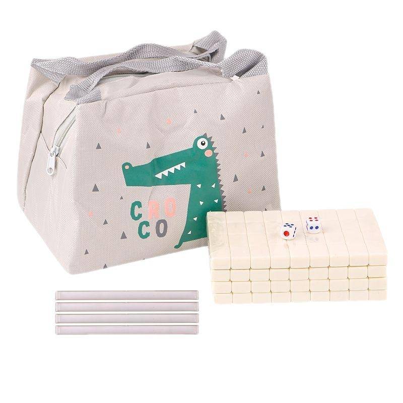 the mini mahjong outdoor camping was accompanied by 144 hand-shapings for the family with the mahjong red mini-net