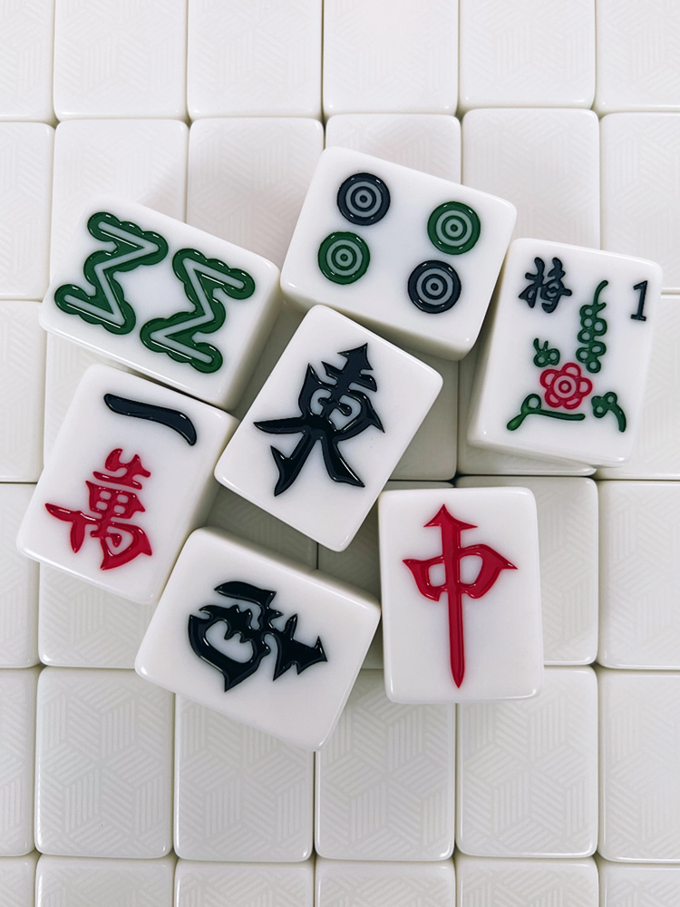 Fully automatic jade mahjong brand for Mahjong table special mahjong family mahjong four -mouth four -mouth magnetic large mahjong