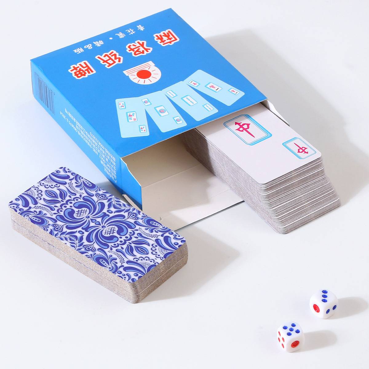 mahjong card hand-held travel plus 144 large, narrow mahjong cards