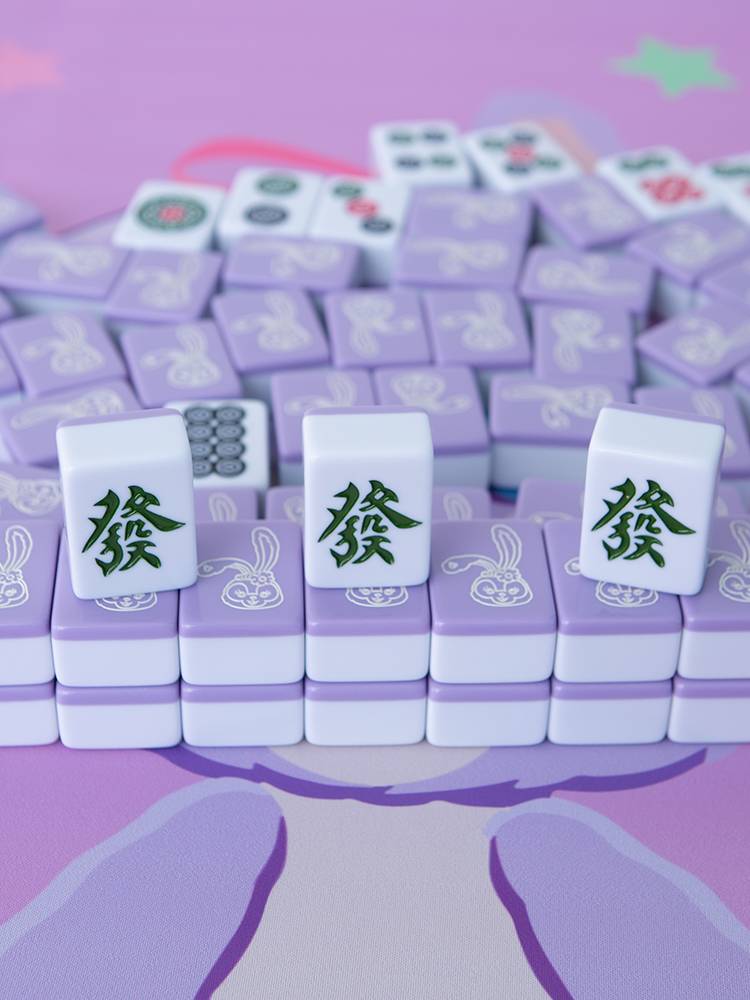 Hand -rubs Mahjong Household Cartoon Mahjong Purple Star Delu 40/42/44 Cute Net Red Dormitory Custom Gift