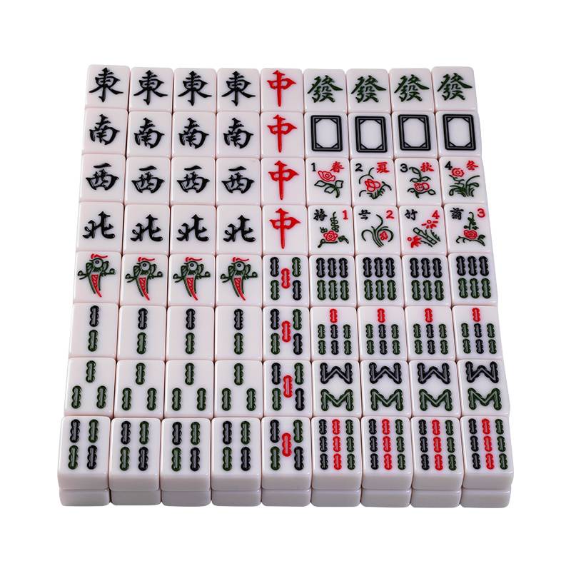 Family hand -rubbed Mahjong Mi Bai imitation jade -colored large, medium and small new Mahjong brand delivery desktop 3840 4244